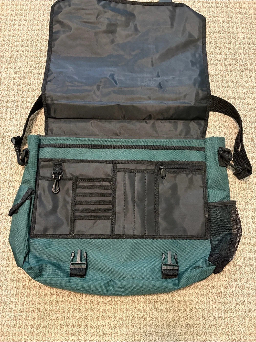 Green Messenger Bag by 4Imprint, U Penn logo